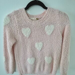 Cozy Pink Heart Sweater
